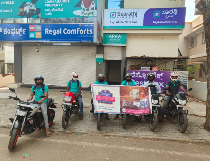 Saarathi Finance Conducts Bike Rally and Marketing Activations Across Karnataka to Boost Brand Awareness